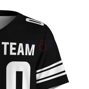 Nouvelle arrivée Maillot de football américain personnalisé Qualité supérieure Respirant à manches courtes Maillot de sport de haute qualité quantité minimale de commande bas - Product Image 4