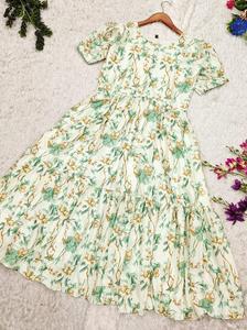 Robe longue Free-Spirited Flair manches bouffantes Boho tenue ethnique à plusieurs niveaux pour les jours d'été - Product Image 6