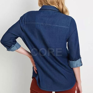 Vente en gros de chemises jeans pour femmes dernière conception de chemises jeans de haute qualité pour femmes - Product Image 3