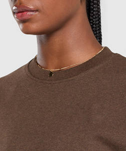 Sweatshirts à col rond surdimensionnés et à épaules tombantes Sweatshirts à capuche et sweat-shirt 100% coton 450GSM imprimés bouffants avec logo personnalisé pour femmes - Product Image 6