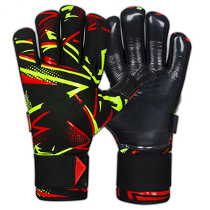 Gant de gardien de but de football vert et noir avec doigts renforcés et dragonne réglable pour utilisation en match - Product Image 3