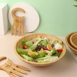 Cuenco de madera hecho a mano para decoración de cocina y uso diario práctico por Crescent Crafts - Product Image 2