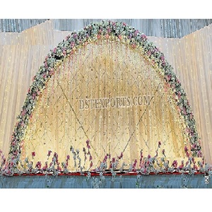 Elegant Stage <b>Backdrop</b> Half Moon Candle Wall Grand <b>Backdrop</b> Candle Walls for Wedding and Event <b>Parties</b> Best Backwall Sale - Product Image 1