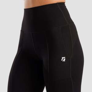 กางเกงออกกำลังกายขาบานสีดำโมเมนตัม - Product Image 4