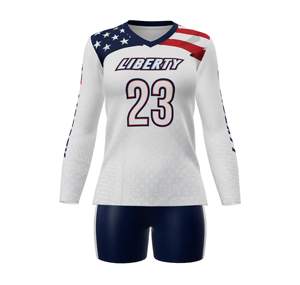 Ensemble d'uniformes de volley-ball personnalisé 2025 Nouveau design Tissu en maille respirant Vêtements d'équipe à séchage rapide Sublimation complète OEM ODM Usine - Product Image 6