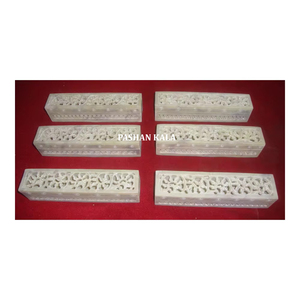 Boîtes de rangement de bijoux en stéatite naturelle de forme rectangulaire de haute qualité - Product Image 1