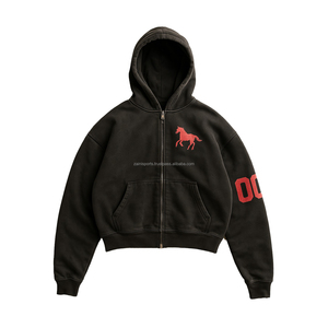 Precio al por mayor sudaderas con capucha para Hombre Ropa ácido lavado sudaderas con capucha estilo acogedor con bordado básico Sudadera con capucha - Product Image 4