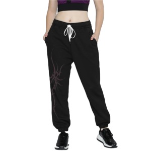Pantalones Deportivos de Felpa de Algodón para Mujer, de Secado Rápido, Elásticos, con Cordón Ajustable, Corte Regular, Estilo Urbano, Colores Personalizables - Product Image 1