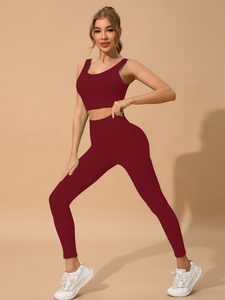 Scrunch Butt Shorts Set Fitness Seamless Backless Yoga Sets Ropa Mujer Sports Set - Product Image 3