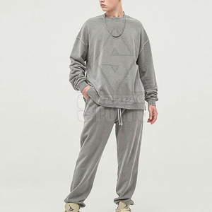 ชุดฮู้ดดี้และกางเกงแฟชั่นคุณภาพสูง ปี 2026 ชุดกีฬาผ้าฝ้าย ชุดวอร์มแบบสวมใส่สบาย ออกแบบเองได้ ชุดแทรคสูทผู้ชาย - Product Image 6