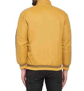 OEM Customized Mustard <b>Puffer</b> <b>Jacket</b> High Quality Design Hooded Long Full Zipper 2 Side Zipper Pockets <b>Light</b> Fabric Arm Pennal - Product Image 4