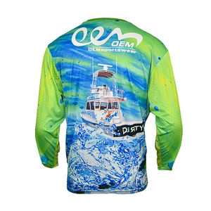 Crea tu idea La demanda del cliente Mejor precio Sublimación Jerseys de pesca Logotipo profesional Sublimación personalizada Jerseys de pesca - Product Image 6