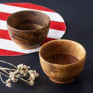 Bol de service à salade jetable en bois d'acacia naturel personnalisable de super qualité cuisine contemporaine artisanale en bois de teck - Product Image 3