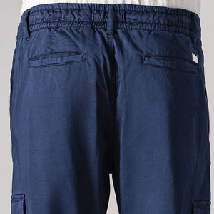 High Quality Men's Casual <b>Stretch</b> <b>Cargo</b> Trousers 100% Cotton Comfortable Thermoregulating Lightweight Flat Design Navy-Wholesale - Product Image 6