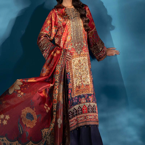 Lehenga Choli Anarkali Pakistaní de Chifón Bordado, Manga Larga, Maxi Vestido de Fiesta, Adornos de Lujo para Mujer, Acrílico Antiarrugas - Product Image 1