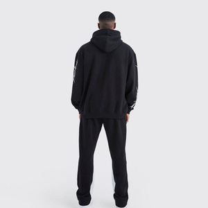 Ensemble de survêtement de luxe personnalisé en molleton 100 % coton, coupe régulière, style streetwear, couleur unie, pour l'hiver, avec cordon de serrage, idéal pour la gym et le fitness - Product Image 4