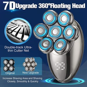 Afeitadoras Eléctricas para Hombre, Cabezal Rotatorio, Afeitadora en Seco y Húmedo, Recortadora de Barba con Pantalla LCD Impermeable, Bloqueo de Viaje, Afeitadora para Rostro IPX7 - Product Image 6