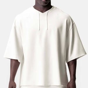 Custom Logo Printed Heavyweight French Terry Cotton <b>T</b>-<b>Shirt</b> High Quality Graphic Oversized <b>Long</b> <b>Length</b> Casual Screen - Product Image 5