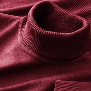 Nouveaux pulls tricotés à col roulé de couleur unie pour hommes pulls respirants pour l'hiver affaires Streetwear hauts chauds pour l'extérieur - Product Image 1