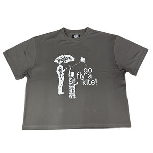 100% Cotton Streetwear Oversized Drop Shoulder T <b>Shirt</b> Custom Logo Printing Heavyweight Short Sleeve T <b>Shirt</b> for <b>Men</b> - Product Image 1