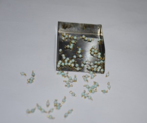 Belles perles enveloppées d'un seul fil d'amazonite naturelle. Perles en fil unique pour la fabrication de bijoux, pièces de chapelet - Product Image 4