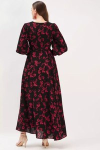 LAUNCHING NEW MODERN PARTY CASUAL REGULAR <b>DRESS</b> GEORGETTE FABRIC LONG SLEEVES <b>REVERSIBLE</b> WESTERN ONE PIECE ALL SEASONS WEDDING - Product Image 6