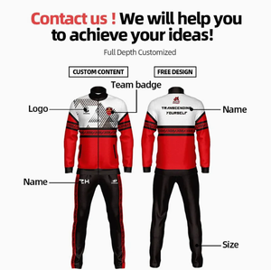 Conjunto de chándal personalizado para hombre al por mayor, chándales de poliéster para invierno, ropa deportiva para gimnasio, chándales de fútbol por sublimación para mujer - Product Image 4