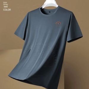 <b>Fabric</b> 100%<b>Recycle</b> Polyester Custom High Quality Men Mock Neck Plus Size T-shirt 100% Polyester - Product Image 1
