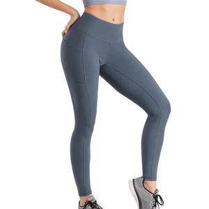 Leggings de yoga côtelés sans couture taille haute pour femme, couleur unie, avec empiècements en maille respirante, pantalon de fitness pleine longueur - Product Image 6