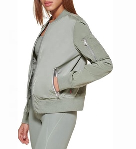 Blouson d'aviateur en toile personnalisé grande taille style rue pour femmes imperméable avec logo avant pour hommes hiver - Product Image 5