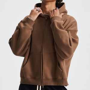 Meilleur sweat à capuche avec poche kangourou lavé vintage Logo personnalisé et impression Lavage à l'acide Poids lourd 100% Coton Hiver - Product Image 6