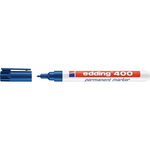 Paquete de 10 Marcadores Permanentes Azules EDDING Serie 400, Punta Redonda, Ancho de Línea de 1 mm - Product Image 1