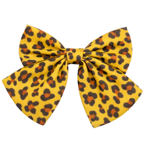 Collar Ajustable para Perro con Estampado de Leopardo y Lazo Marinero, Accesorio Ligero de Tela con Hebilla - Product Image 2