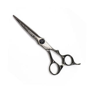 Tijeras de Peluquería de Acero Inoxidable con Mango de Diseño Elegante y Ajustable, con Soporte para Dedos - Product Image 2