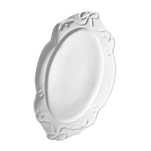 Plateau de service ovale en argent plaqué, design élégant, bordure florale ornée en relief, deux poignées, pour mariage, maison, hôtel et restauration - Product Image 2