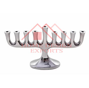 Religious Menorah <b>Candle</b> Holder for Sale New Arrival Antique Gold <b>Candle</b> Menorah <b>Candle</b> Holder with <b>Marble</b> Base - Product Image 2