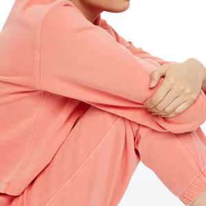 Pantalones de chándal rectos básicos para mujer de color melocotón de alta calidad, pantalones de jogging hechos a medida para invierno - Product Image 4