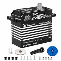 Servomoteur RC haute précision 1/6, 120 kg, couple élevé, engrenage hélicoïdal en acier sans balais, boîtier en aluminium CNC, engrenage métallique, étanche IP67
