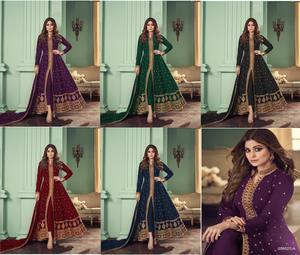 Indian Pakistani Clothing Georgette Gown <b>for</b> <b>Women</b> Pakistani Salwar Kameez <b>for</b> Diwali Glamorous Salwar Kameez - Product Image 6