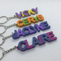 Gepersonaliseerde promotionele gepersonaliseerde milieuvriendelijke duurzame zachte rubberen logo 2D panda hond fruit rechthoekige sleutelhanger cadeau