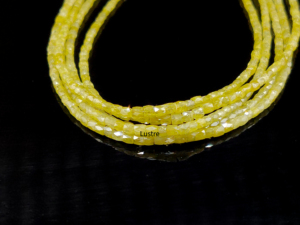 Colgante de piedra facetada de cuentas de tubo de diamante amarillo para la fabricación de joyas 100% diamante amarillo Natural absolutamente hermoso diamante brillante - Product Image 2