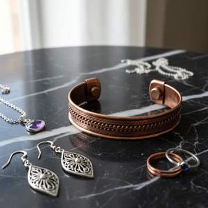 Brazalete Abierto Ajustable de Diseño Moderno para Mujer, Chapado en Plata sobre Latón, con Grabado Personalizado a Precio de Mayoreo - Product Image 3