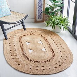 Grand tapis de jute tressé | Tapis rustique durable et fabriqué à la main - Product Image 1