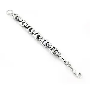 "Men's Religious 925 Silver Cross Bracelet Gift <b>Gold</b> <b>Plated</b> <b>Bangle</b> Type" - Product Image 1