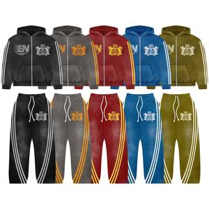 ชุดวอร์มสำหรับผู้ชายผลิตจากวัสดุเนื้อนิ่มงานปักโลโก้ออกแบบได้ตามต้องการทันสมัย - Product Image 2