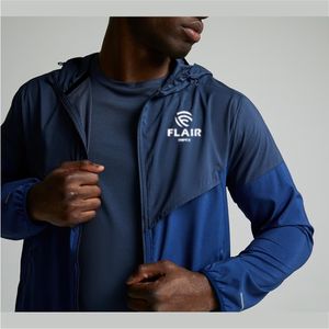 Veste coupe-vent imperméable et respirante avec capuche pliable pour homme, fermeture éclair - Product Image 5