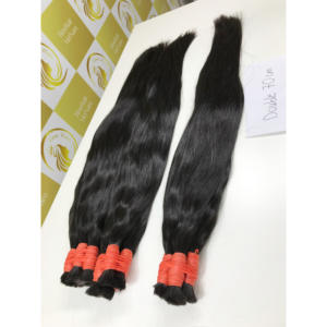 Caliente tendencia 100% Natural recto mejor calidad ruso extensiones de cabello humano largo 40-70cm tinte paquetes de Color oscuro - Product Image 2