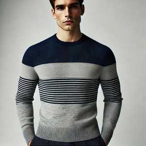 Suéter de Punto Trenzado Personalizado para Hombre, 100% Algodón, Estilo Cárdigan, Invierno, Estampado, Antiarrugas, Transpirable, Cuello Redondo, Otoño, ODM - Product Image 2