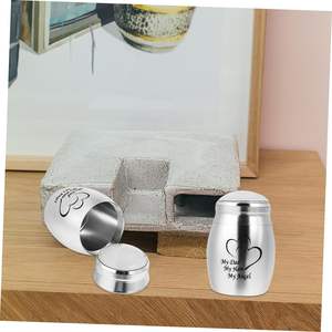 3 Pcs <b>Urn</b> Stainless Steel Container Adult Casket Small Container Pet <b>Urns</b> Pet <b>Jar</b> Dog <b>Urns</b> Metal Families Funeral - Product Image 3