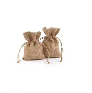 Set Of 2 Natural Jute <b>Bags</b> Custom Size With Rope Knot Prime Quality Daily Usable Sacks Lightweight Object Grocery Shopping - Product Image 1